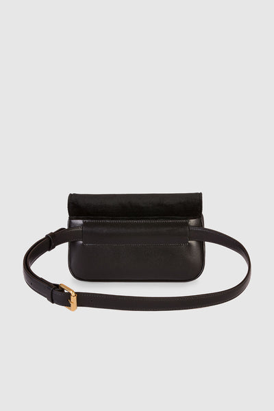 Silvia Mini Leather & Velvet Pouch