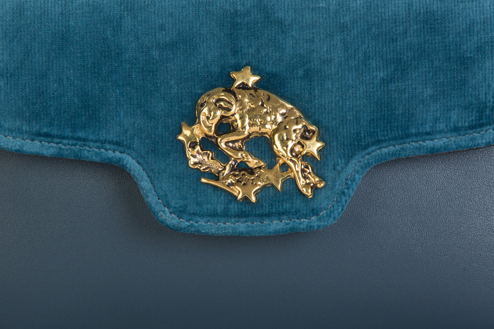 Zodiac Eclittica Mini Velvet And Leather Blue
